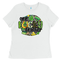 White one lucky teacher Ladies Tee - MaliasSmallBusiness