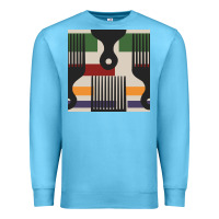 Ocean Blue afro comb seamless pattern Premium Sweatshirt - BundleAndBundleShop