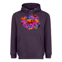 Plum halloween pumpkin patch  4 Heavyweight Hoodie - BundleAndBundleShop
