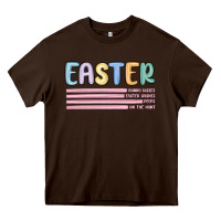 Chocolate Brown easter  Bunny Kısses Heavy Core Tee - MaliasSmallBusiness
