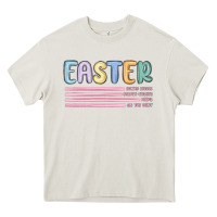 Cream easter  Bunny Kısses Heavy Core Tee - MaliasSmallBusiness