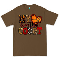 Cacao my heart is on that court basketball red and black Premium Tee - NancyCooperArtShop