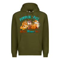 Army Green Pumpkin Spice Make Mama Nice Premium Hoodie - FaDigitalArtStudio