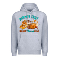 Heather Grey Pumpkin Spice Make Mama Nice Premium Hoodie - FaDigitalArtStudio
