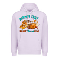 Lilac Pumpkin Spice Make Mama Nice Premium Hoodie - FaDigitalArtStudio