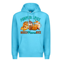 Ocean Blue Pumpkin Spice Make Mama Nice Premium Hoodie - FaDigitalArtStudio