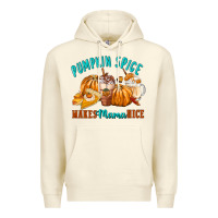 Sandshell Pumpkin Spice Make Mama Nice Premium Hoodie - FaDigitalArtStudio