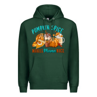 Sports Green Pumpkin Spice Make Mama Nice Premium Hoodie - FaDigitalArtStudio