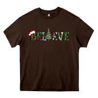 Chocolate Brown believe Christmas tree Heavy Core Tee - AdoDesignShop