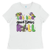 White let the good times roll Ladies Tee - MaliasSmallBusiness