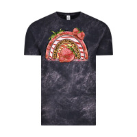 Cloud Black strawberry rainbow Vintage Tee - BarkalooDesign