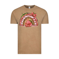 Vintage Coffee strawberry rainbow Vintage Tee - BarkalooDesign