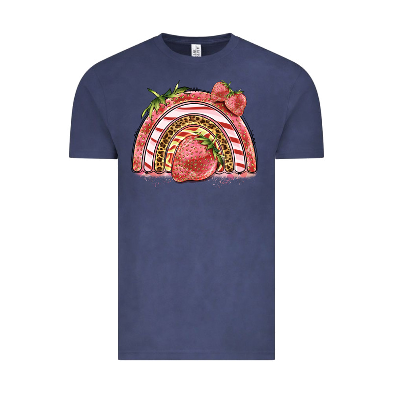 Strawberry Rainbow Vintage Tee by BarkalooDesign | Teevron