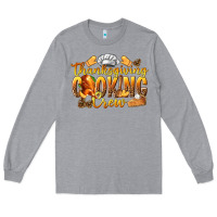 Heather Grey Thanksgiving Cooking Crew Long Sleeve Tee - texasbilliewilder