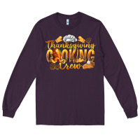 Plum Thanksgiving Cooking Crew Long Sleeve Tee - texasbilliewilder