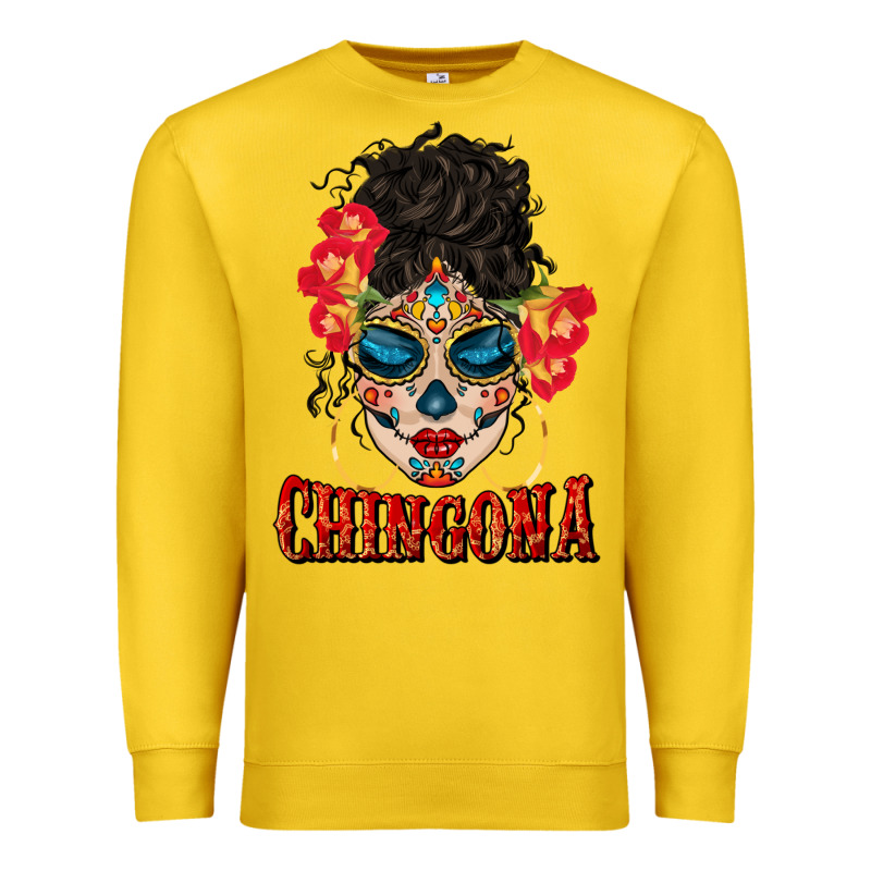 Chingona Latina Bun Mama Premium Sweatshirt by BundleAndBundleShop | Teevron