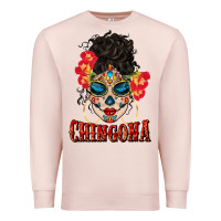 Pale Pink chingona latina bun mama Premium Sweatshirt - BundleAndBundleShop