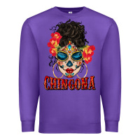 Purple chingona latina bun mama Premium Sweatshirt - BundleAndBundleShop
