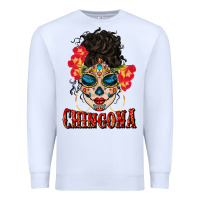 White chingona latina bun mama Premium Sweatshirt - BundleAndBundleShop