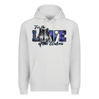 Dove Grey For The Love Of The Wolves Premium Hoodie - RanaPortraitStore