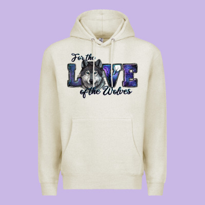For The Love Of The Wolves Premium Hoodie Designed By Ranaportraitstore