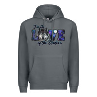 Rock For The Love Of The Wolves Premium Hoodie - RanaPortraitStore