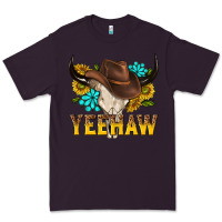 Plum yeehaw bull skull Premium Tee - NancyCooperArtShop