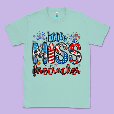 Little Miss Firecracker 4th Of July Classic Tee Designed By Artiststas