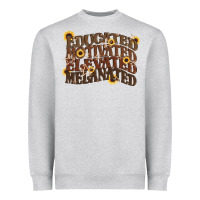 Heather Grey educated motivated elevated melanated juneteenth Heavyweight Sweatshirt - CowGirlArtShop