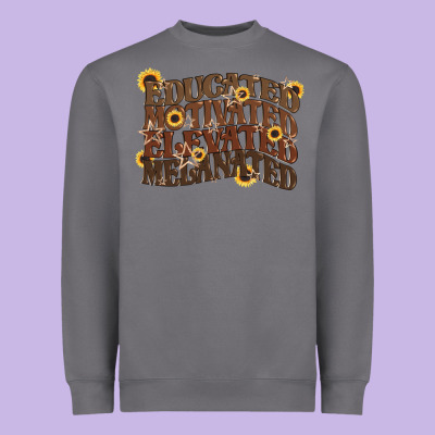 Educated Motivated Elevated Melanated Juneteenth Heavyweight Sweatshirt Designed By Cowgirlartshop