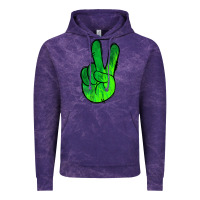 Cloud Purple Green Peace Sign Vintage Hoodie - Jasminsmagicworld