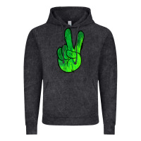 Vintage Black Green Peace Sign Vintage Hoodie - Jasminsmagicworld