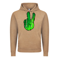 Vintage Coffee Green Peace Sign Vintage Hoodie - Jasminsmagicworld