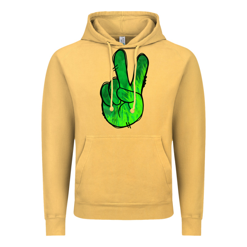 Green Peace Sign Vintage Hoodie by Jasminsmagicworld | Teevron