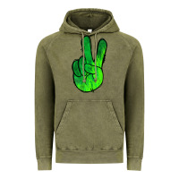 Vintage Olive Green Peace Sign Vintage Hoodie - Jasminsmagicworld