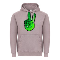 Vintage Zinc Green Peace Sign Vintage Hoodie - Jasminsmagicworld