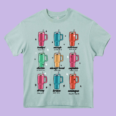 Coffee Thermos Heavy Core Tee Designed By Maliassmallbusiness