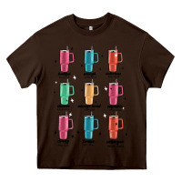 Chocolate Brown coffee thermos Heavy Core Tee - MaliasSmallBusiness