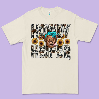 Howdy Heıfer Premium Tee Designed By Jahusdesignshop