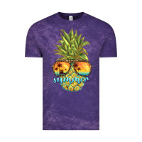 Cloud Purple pineapple summer Vintage Tee - BarkalooDesign