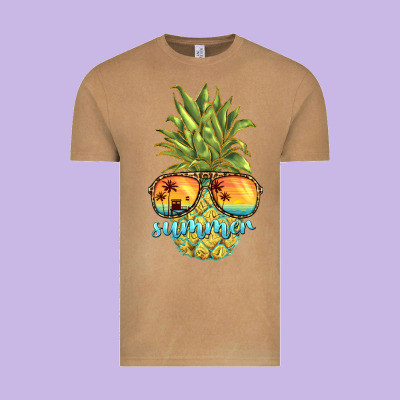 Pineapple Summer Vintage Tee Designed By Barkaloodesign