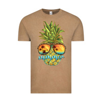 Vintage Coffee pineapple summer Vintage Tee - BarkalooDesign
