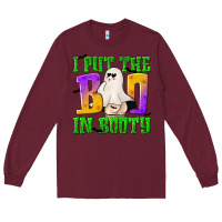 Burgundy I Put The Boo Long Sleeve Tee - texasbilliewilder
