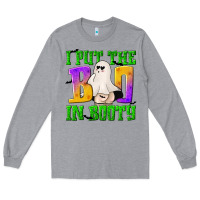Heather Grey I Put The Boo Long Sleeve Tee - texasbilliewilder