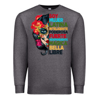 Charcoal Heather sugar skull women hispanic heritage month Premium Sweatshirt - BundleAndBundleShop