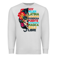 Dove Grey sugar skull women hispanic heritage month Premium Sweatshirt - BundleAndBundleShop