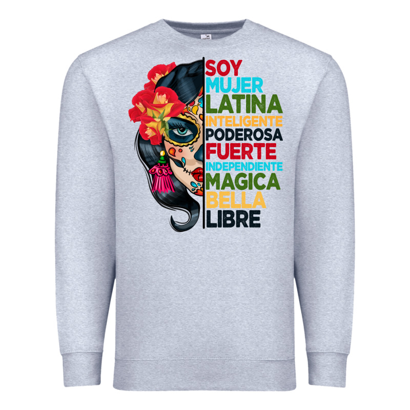 Sugar Skull Women Hispanic Heritage Month Premium Sweatshirt by BundleAndBundleShop | Teevron