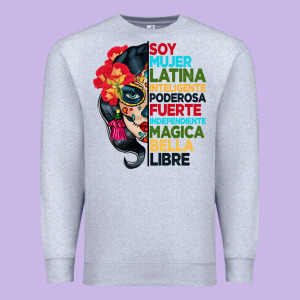 Sugar Skull Women Hispanic Heritage Month Premium Sweatshirt Designed By Bundleandbundleshop