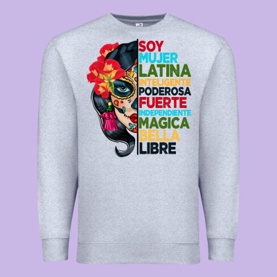 Sugar Skull Women Hispanic Heritage Month Premium Sweatshirt Designed By Bundleandbundleshop