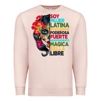 Pale Pink sugar skull women hispanic heritage month Premium Sweatshirt - BundleAndBundleShop